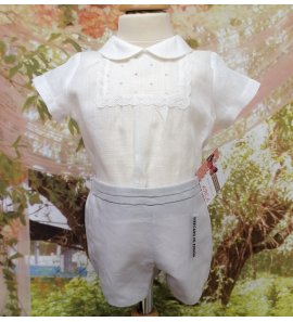 Conjunto niño lino camisa bodoques