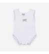 Body punto perle blanco/gris