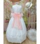 Vestido m/f bordado plumetti organza