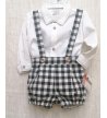 Conjunto BEBÉ peto cuadros vichy