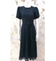 Vestido MUJER encaje /plisado marino