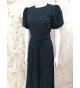 Vestido MUJER encaje /plisado marino