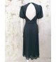 Vestido MUJER encaje /plisado marino