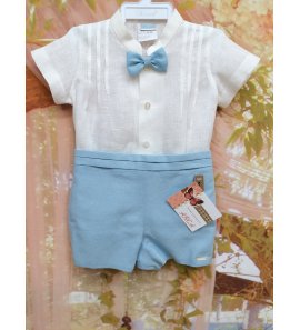 Conjunto infantil lino m/corta