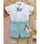 Conjunto infantil lino m/corta