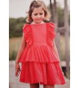 Vestido plumetti bambula rojo