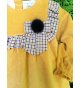 Vestido infantil micropana ocre