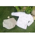 Conjunto BEBÉ sueter lana+braguita gris