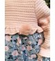Vestido bebe lana rosa/viella flores
