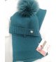 Conjunto GORRO+BUFANDA con pompón pelo