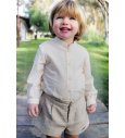 Conjunto niño jacquard beige oro