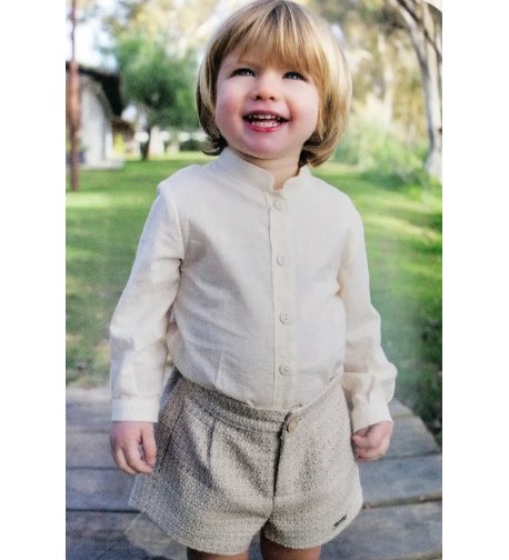 Conjunto niño jaquard beige oro