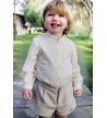 Conjunto niño jacquard beige oro