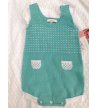 Peto perlé tirantes verde jade
