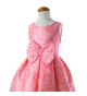 Vestido organza con seda fucsia