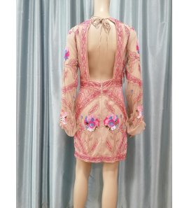 Vestido mujer exclusivo bordado a mano