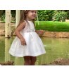 Vestido CEREMONIA BEBÉ mikado bordado