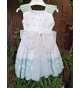 Vestido tul bordado verde jade