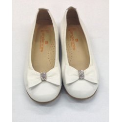 Bailarinas piel BEIGE LAZO BRILLANTES