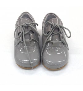 Zapato ingles charol gris