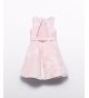 Vestido muselina rosa en devore flores
