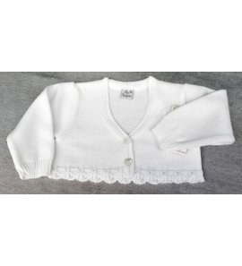 Chaqueta lana bebé BLANCA