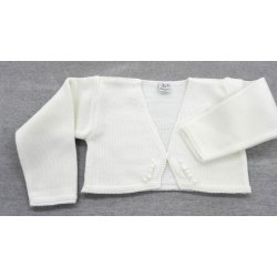 Chaqueta lana bordada BLANCA