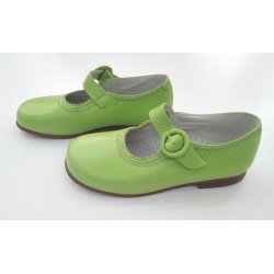 Zapato piel PISTACHO