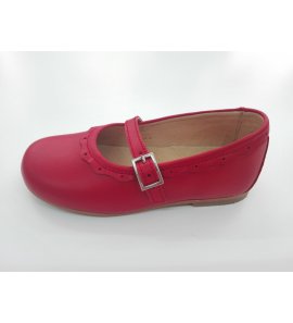 Zapato piel rojo