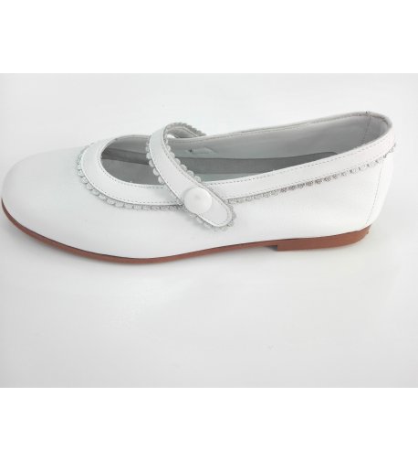 Zapato blanco-plata