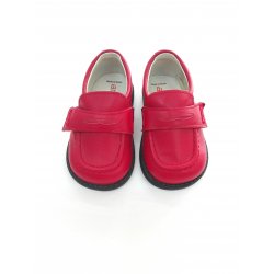 Zapato mocasin PIEL ROJO