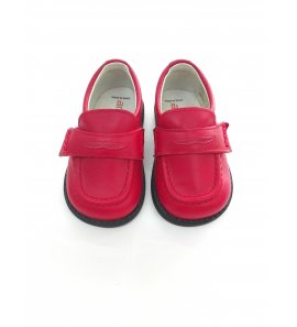 Zapato mocasin PIEL ROJO