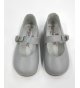 Zapato piel gris perla