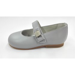 Zapato piel gris perla
