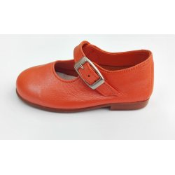 Zapatos piel naranja brillo