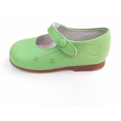 Zapato piel pistacho