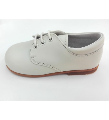 Zapato niño cordón piel BEIGE