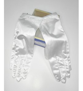 Guantes niña COMUNIÓN SATEN BLANCO