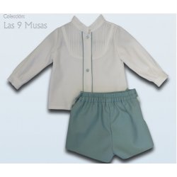 Conjunto niño verde agua