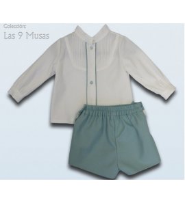 Conjunto niño verde agua