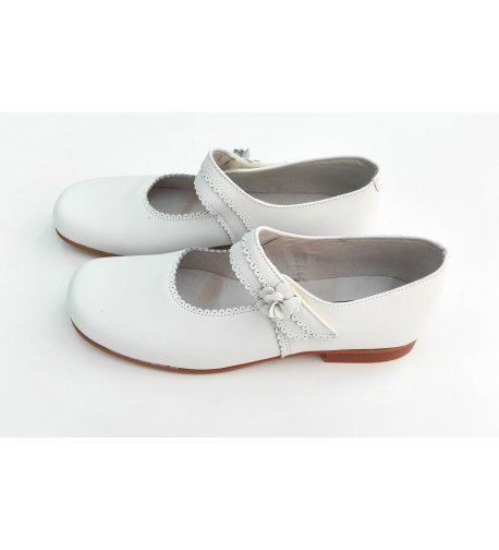 Zapato niña PIEL BLANCO