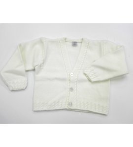 Chaqueta niño lana beige