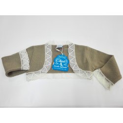 Chaqueta perle camel puntilla