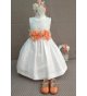 Vestido adamscado flores naranja