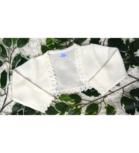 Chaqueta niña perle marfil