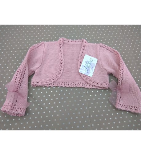 Chaqueta perle lazos organza