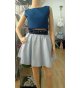 Conjunto top marino y falda celeste