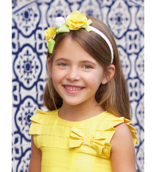 Preocupado Fusión Increíble Diadema flores amarillas - Arca Boutique Infantil-Juvenil