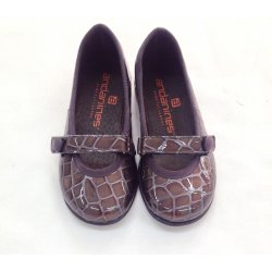 Zapato ch. pitón gris