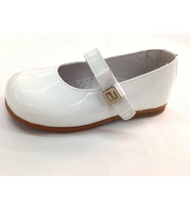 Zapato piel CHAROL BLANCO